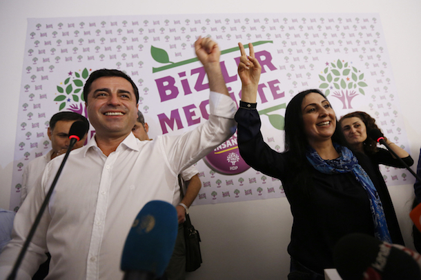 Reasons to be cheerful: the co-leaders of the HDP. (Murad Sezer/Reuters)