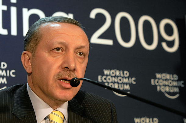 Happier days for Recep Tayyip Erdoğan in Davos. (Andy Mettler)