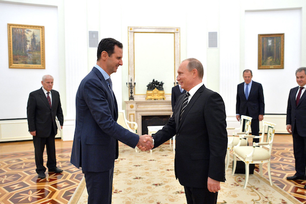 Bashar al-Assad meeting with Russian President Vladimir Putin. (RIA Novosti)