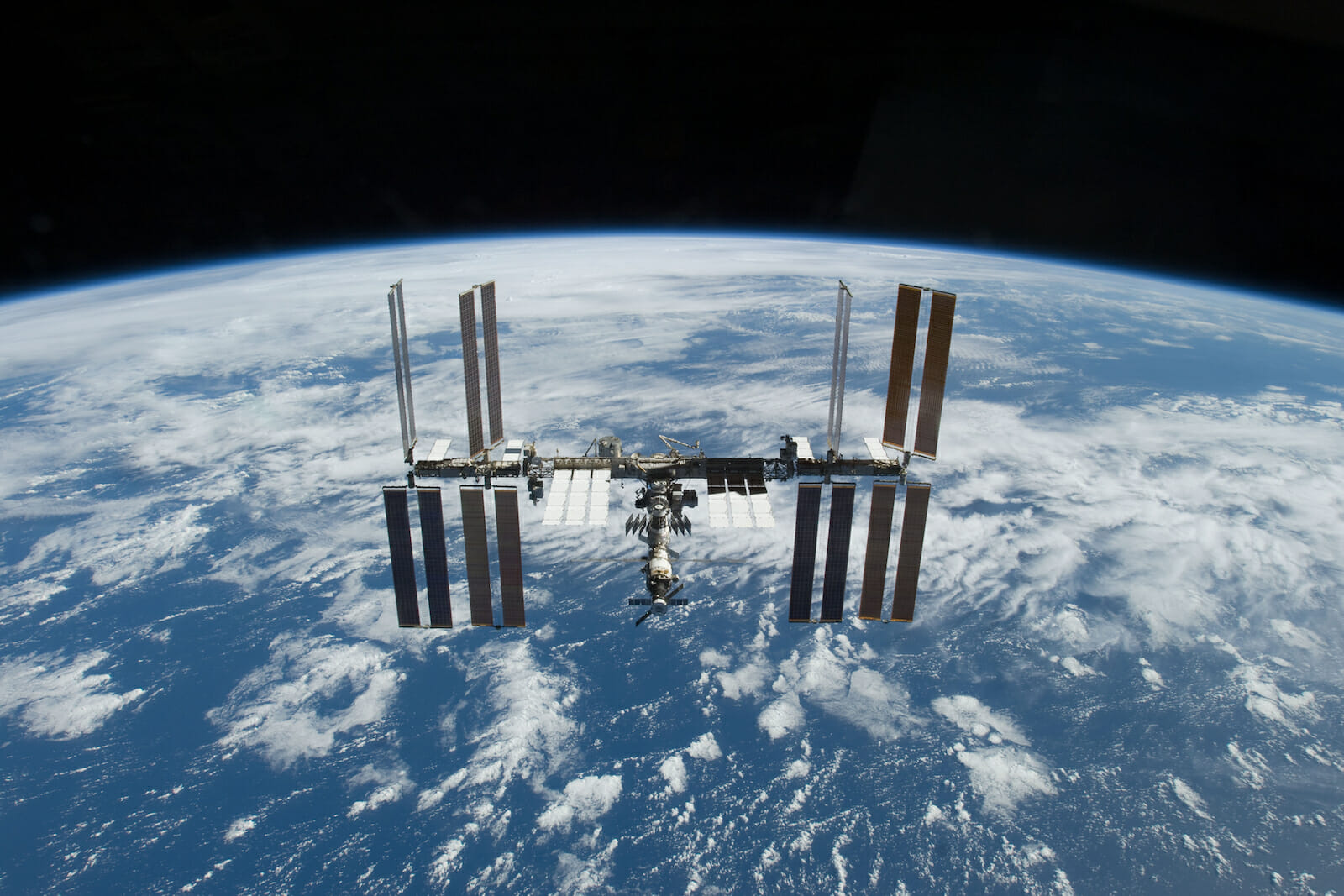 International Space Station in orbit above the Earth