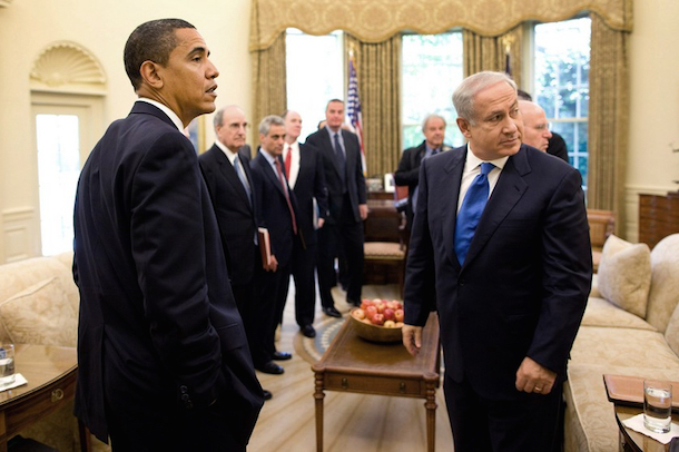 Barack Obama and Benjamin Netanyahu in the Oval Office in 2009. (Pete Souza)