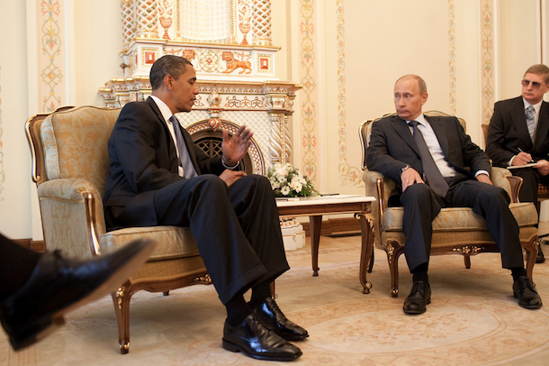 Obama meeting with Putin at the beginning of his presidency. (Pete Souza)
