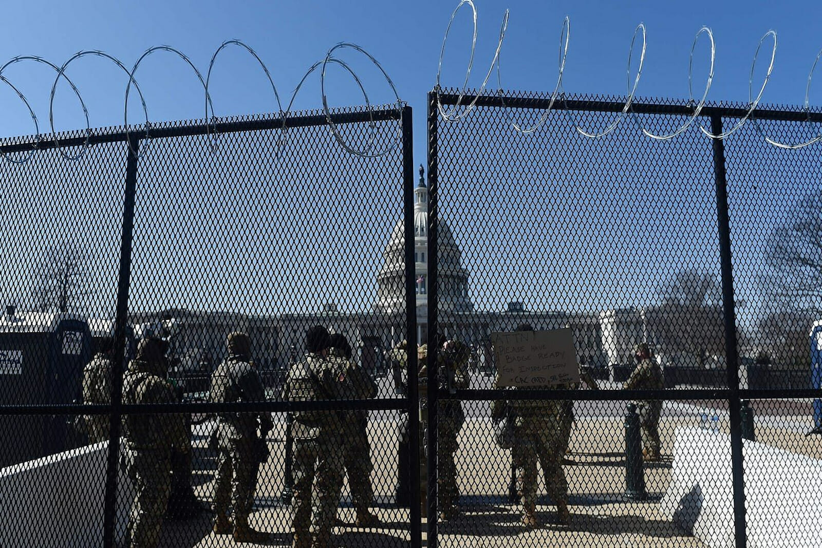 Security fence around U.S. Capitol