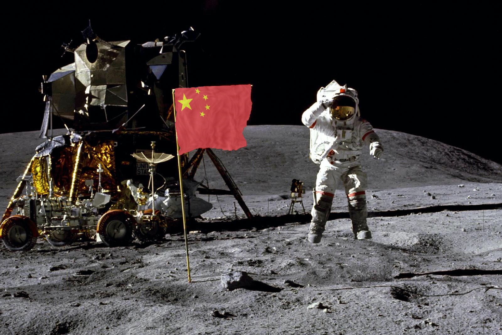 China astronaut on the Moon