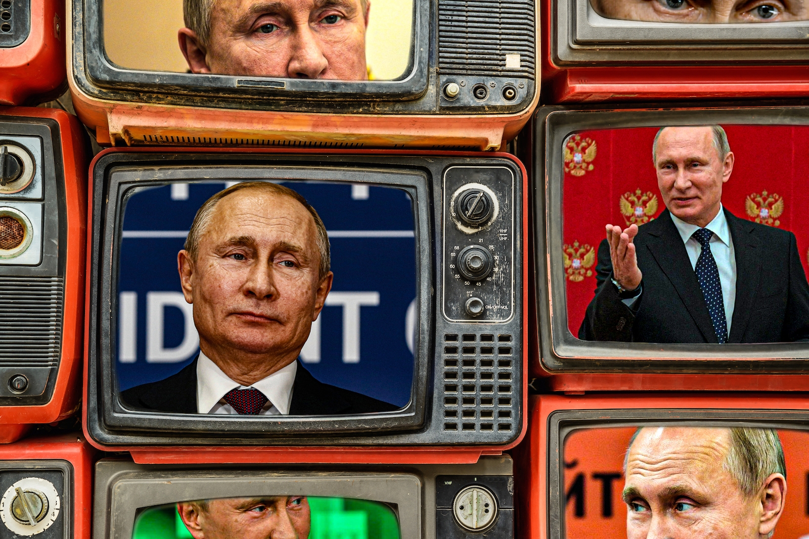 Vladimir Putin on television
