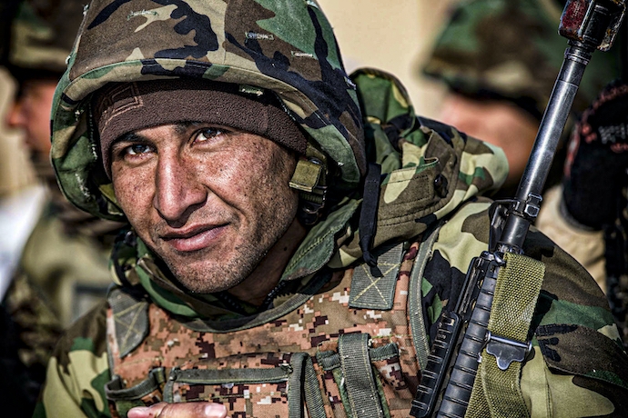 Afghan soldier in Kabul
