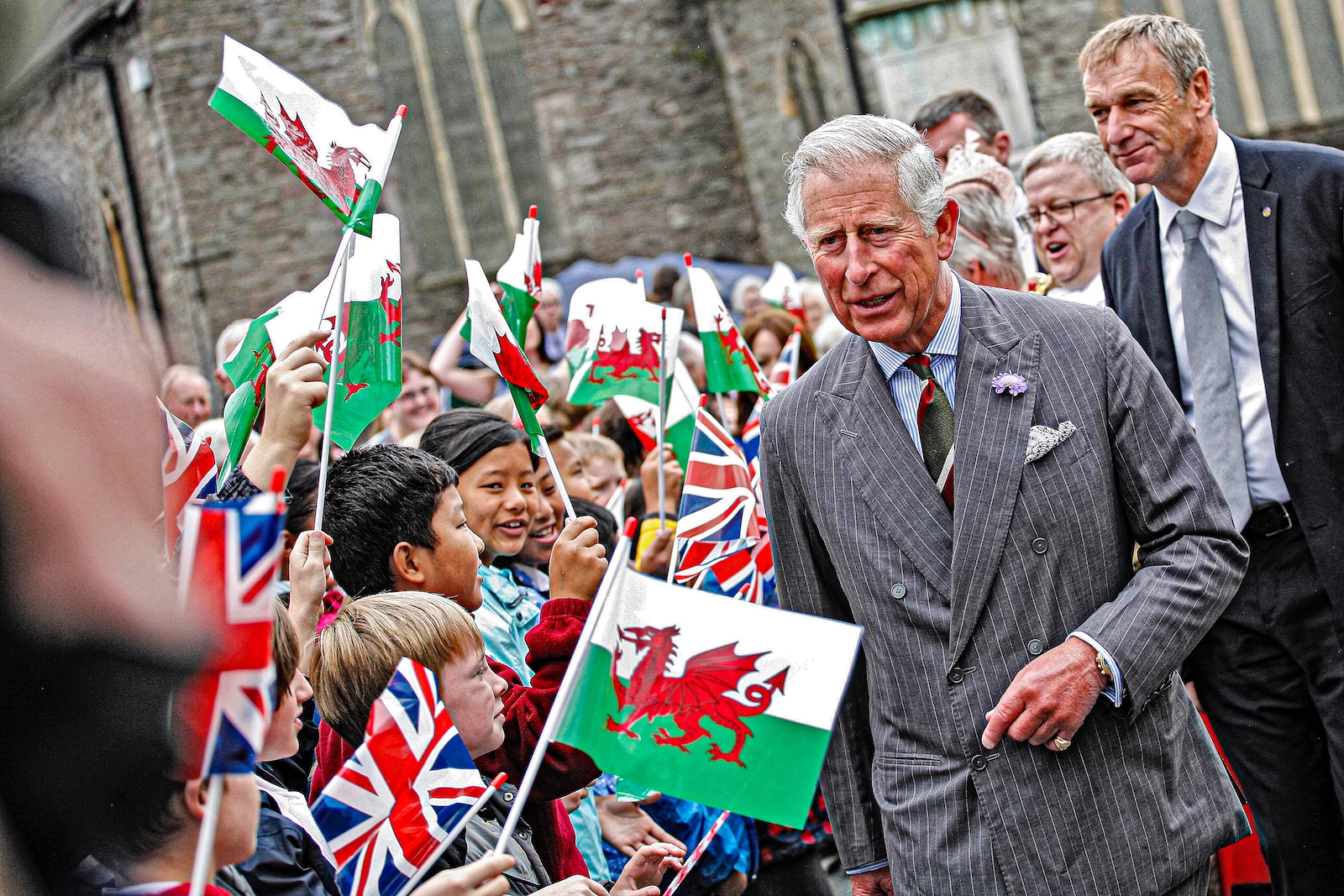 Prince Charles in Powys Mid Wales