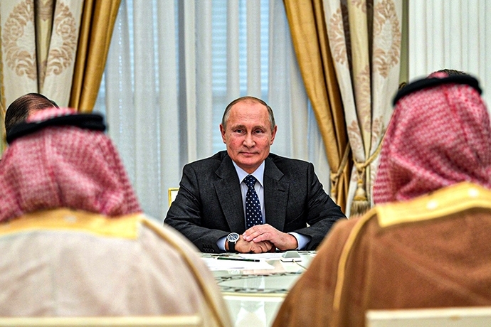 Vladimir Putin meeting with Mohammed bin Salman