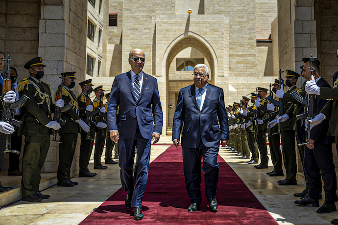Biden with Mahmoud Abbas in Bethlehem