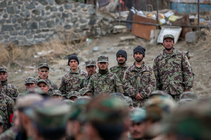 Afghan National Army trainees