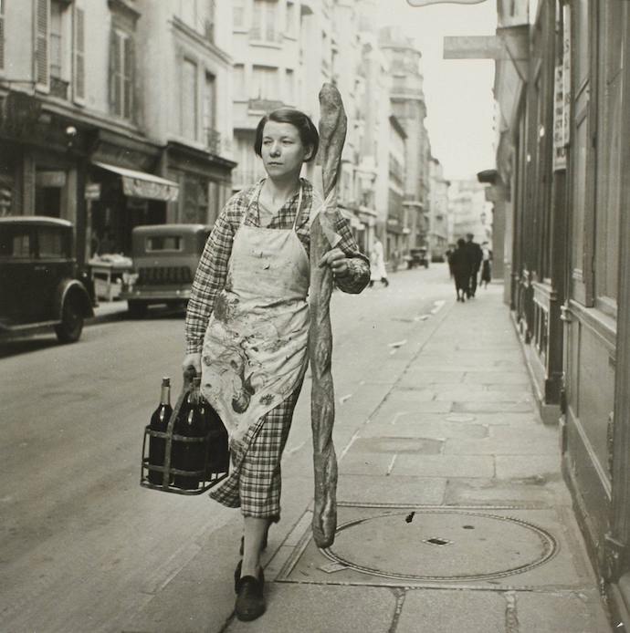 A French woman with her baguette