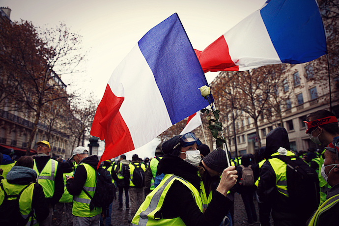 Protests in Paris, France