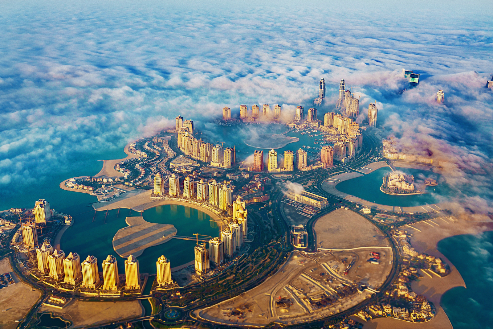 Aerial view of Qatar