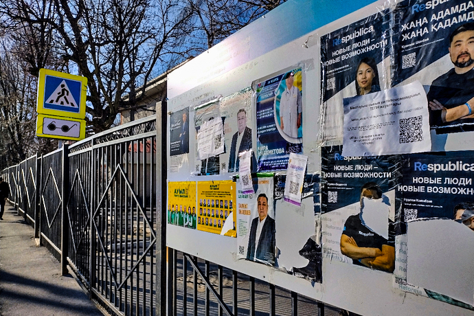Polling station in Almaty