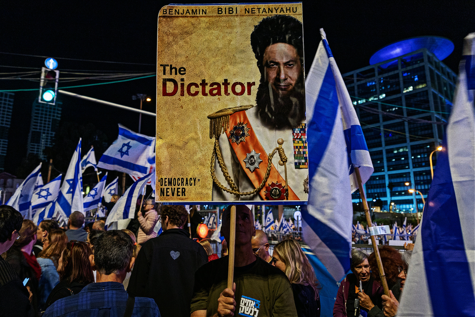 Israelis protesting Netanyahu's judicial overhaul