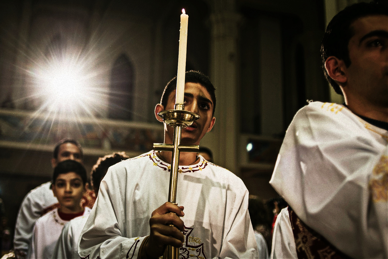Coptic Christian service in Cairo