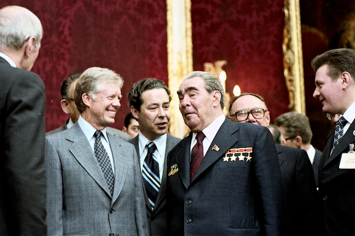 Carter and Soviet leader Leonid Brezhnev in Vienna