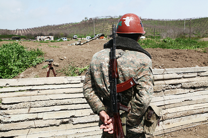 Armenian soldier in Nagorno-Karabakh