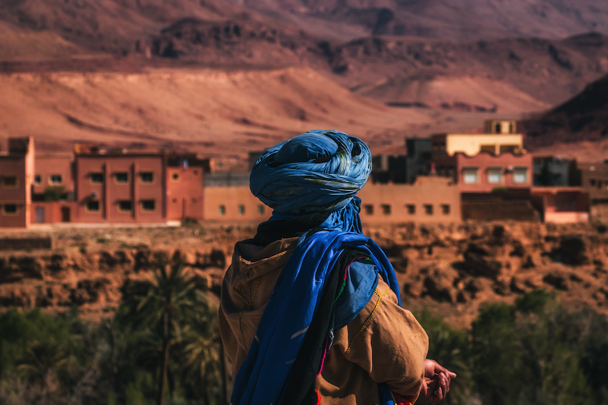 Tuareg in the city of Tinghir, Morocco