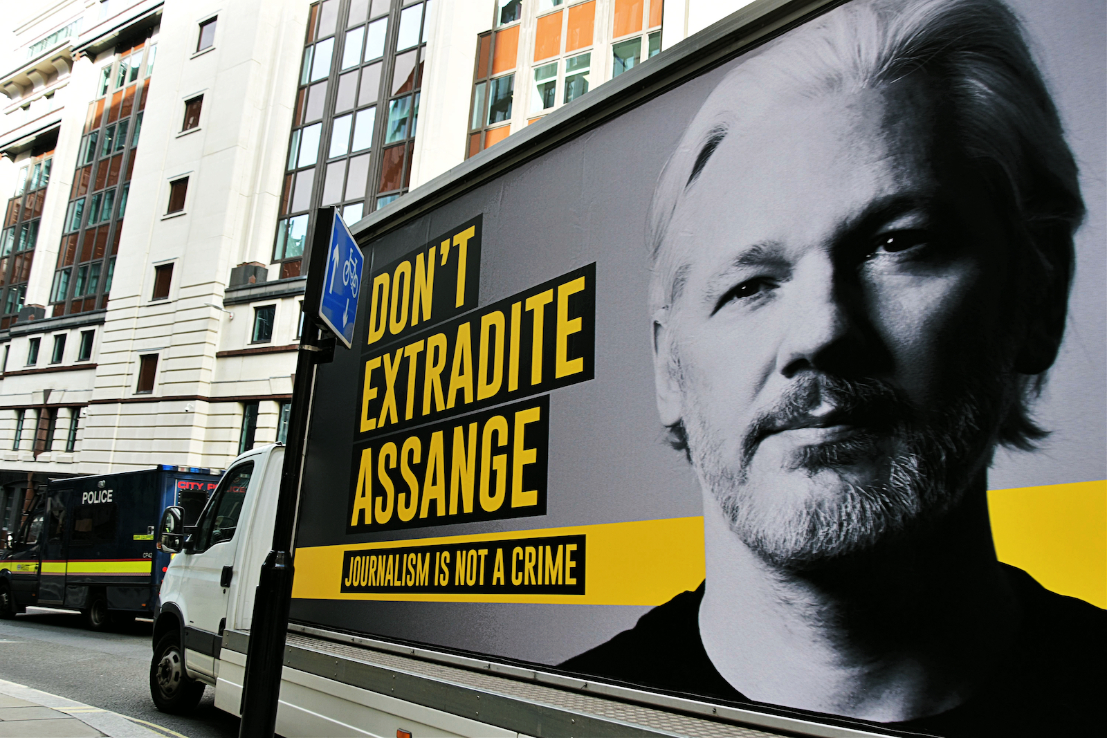 Julian Assange protest in London