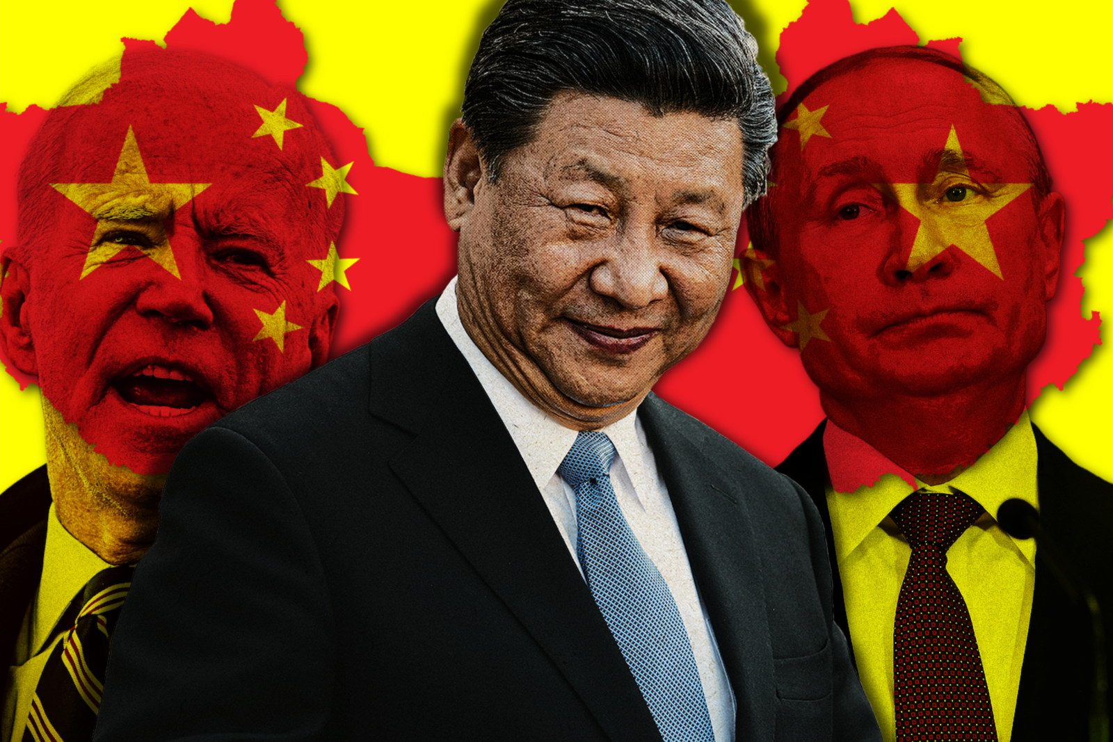 Joe Biden, Xi Jinping, and Vladimir Putin