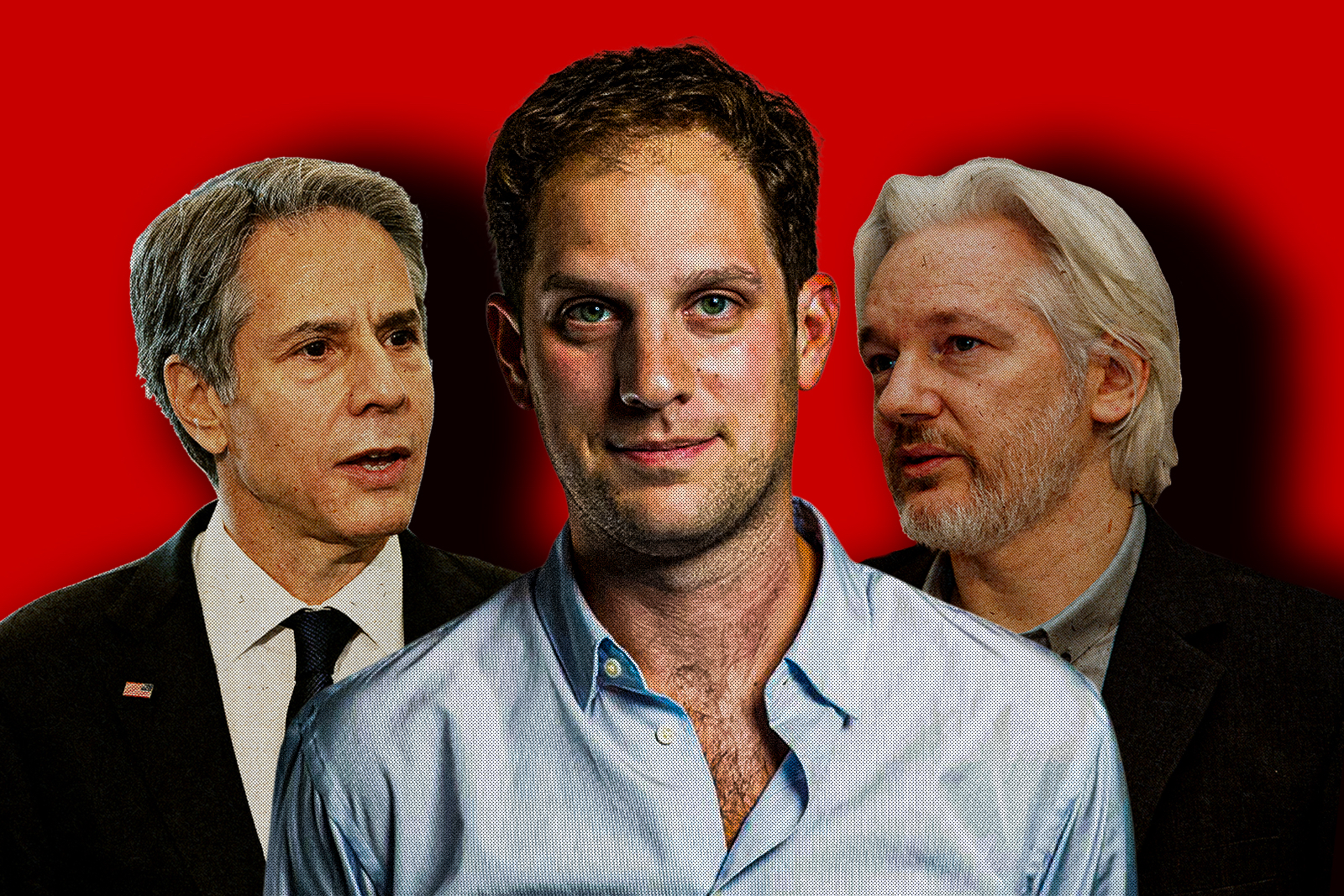 Evan Gershkovich and Julian Assange