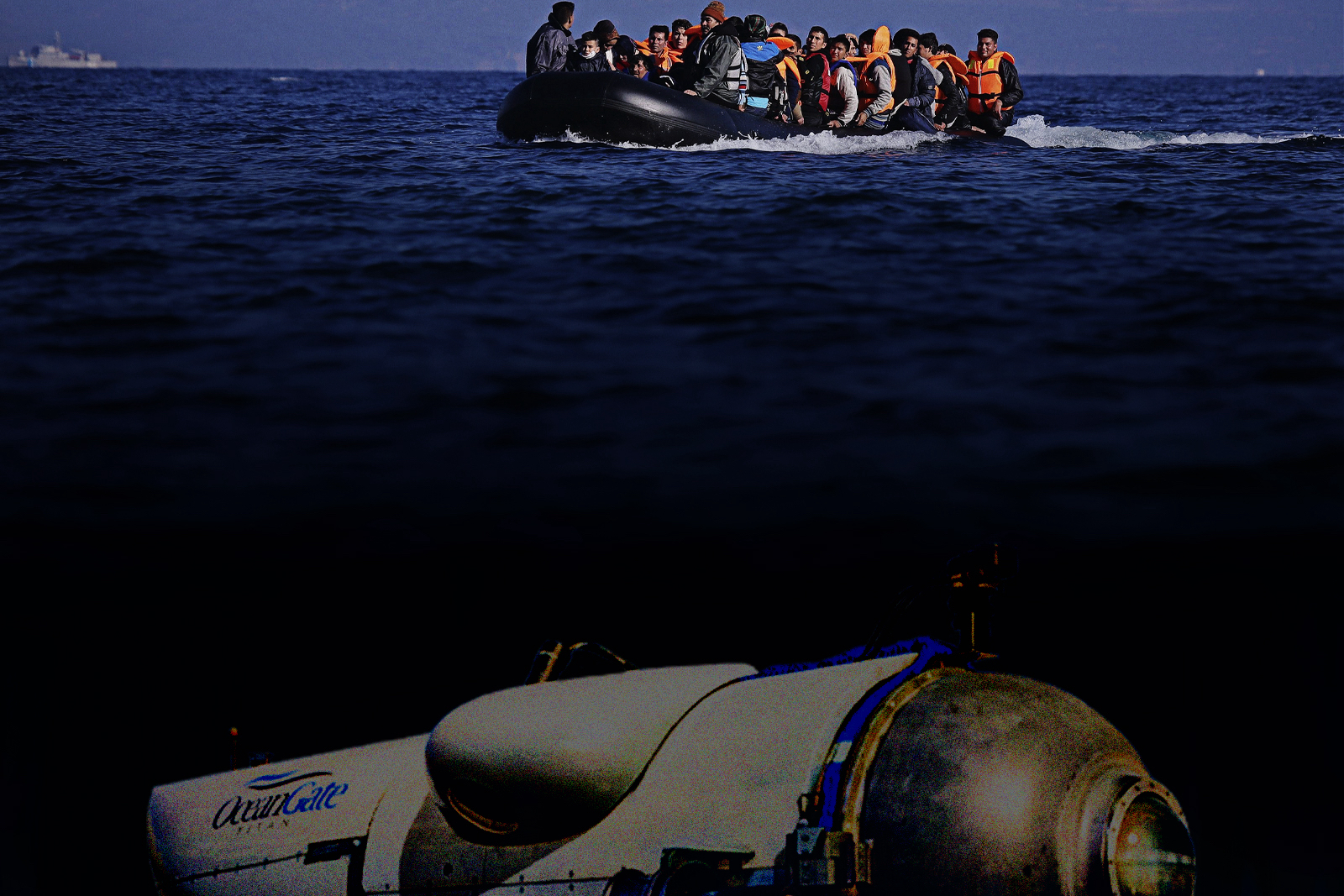 Titan refugees at sea