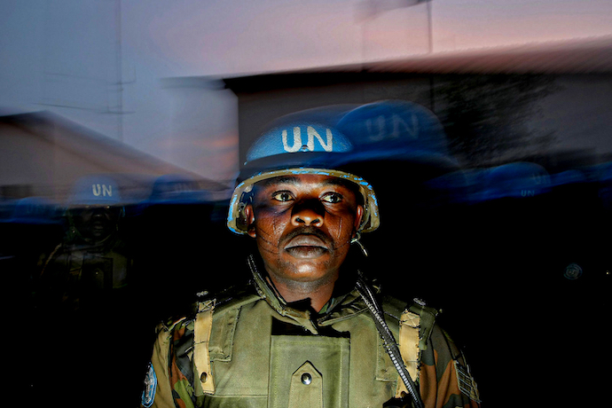 Nigerian peacekeeper in West Darfur, Sudan