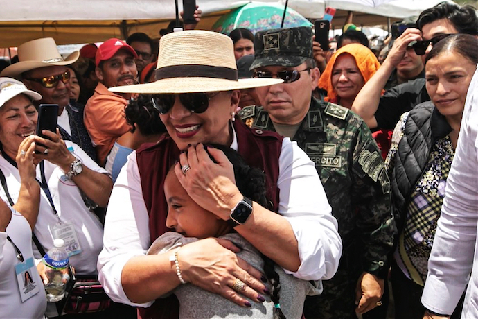 President Xiomara Castro visiting the northeast of the country in May
