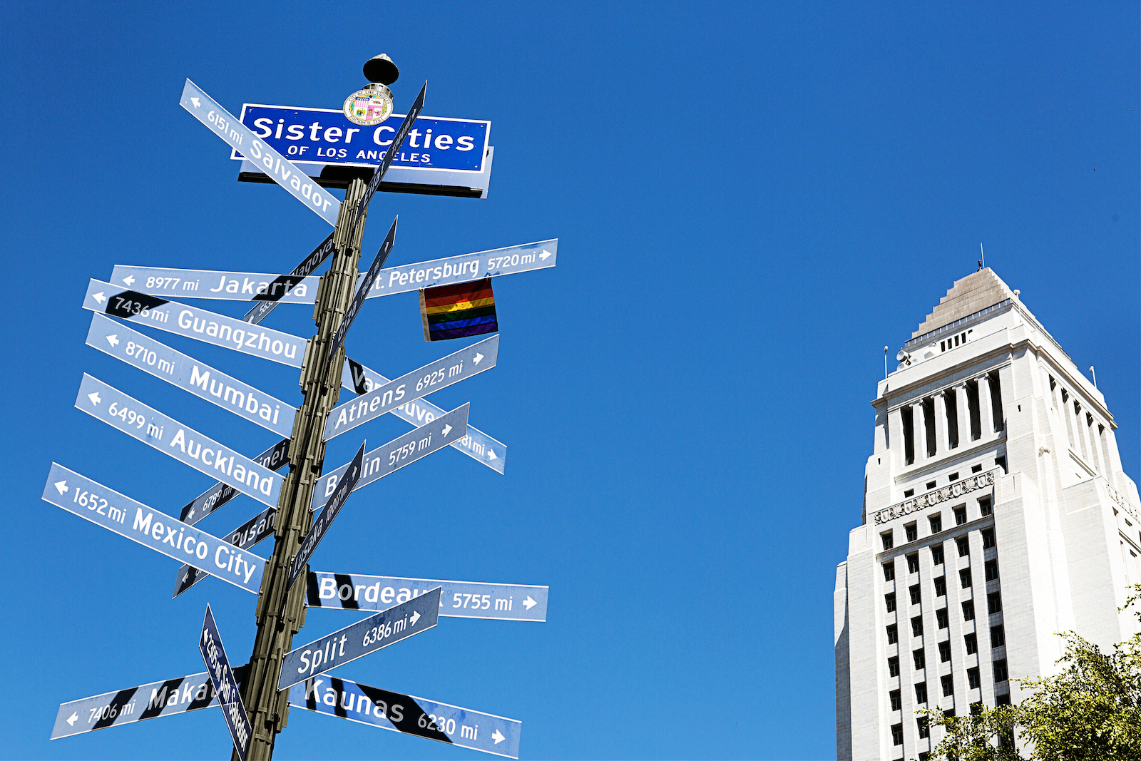 Los Angeles City Hall and sister cities