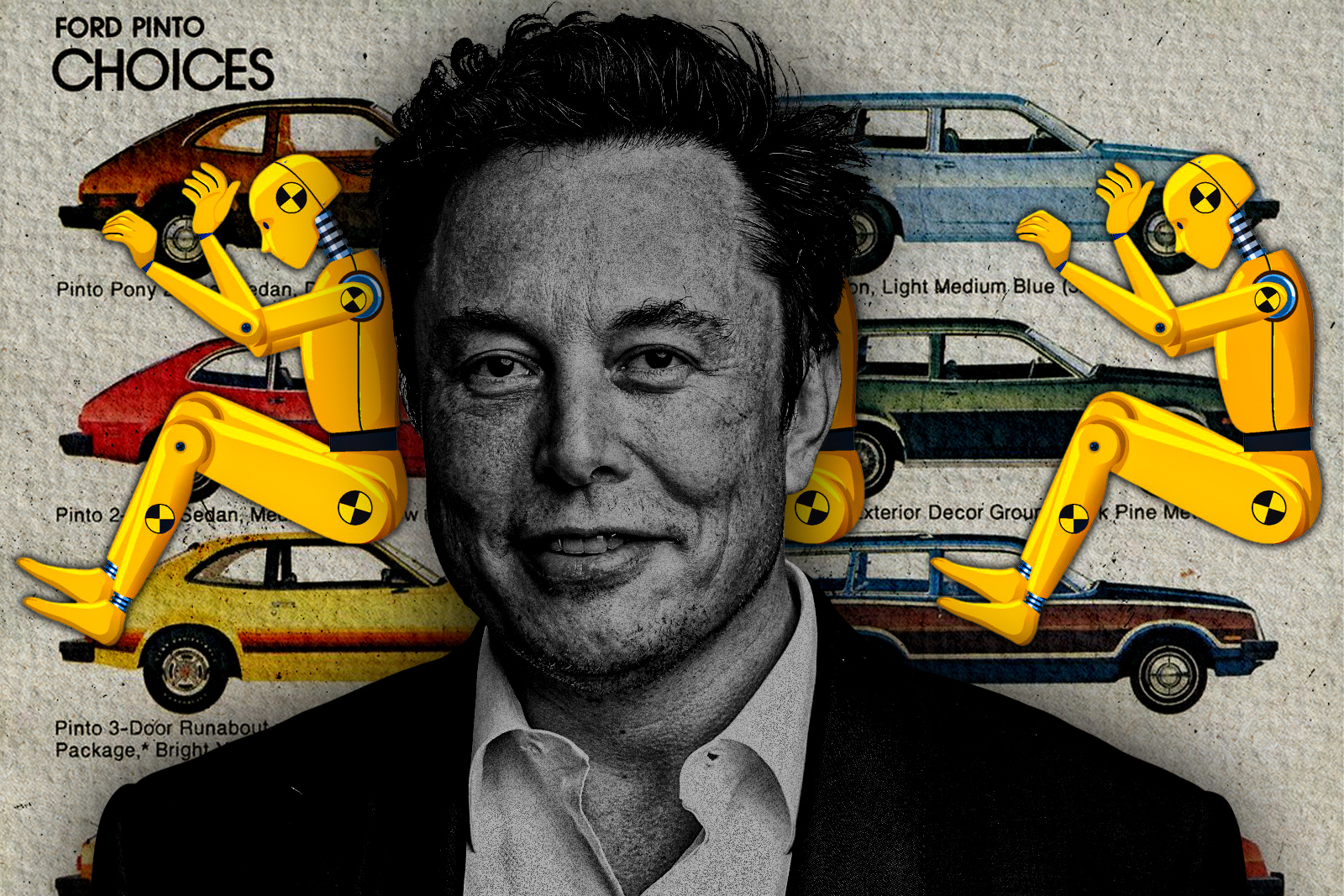 Elon Musk crash test dummies