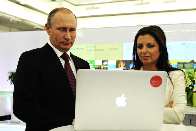 Vladimir Putin with Margarita Simonyan
