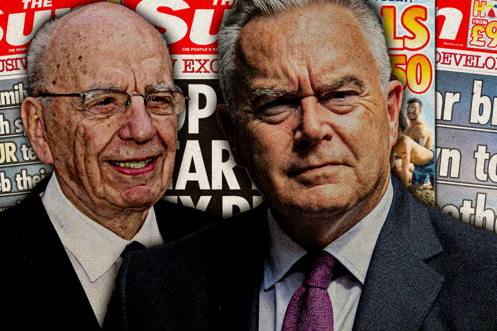 Rupert Murdoch and Huw Edwards