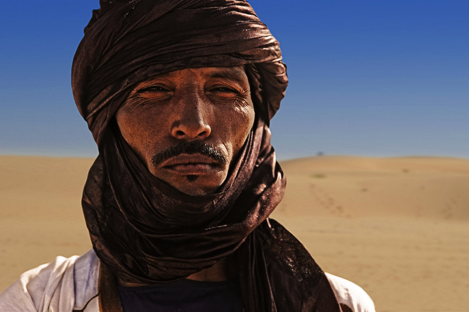 Tuareg tribesmen posing in a camp near Timbuktu