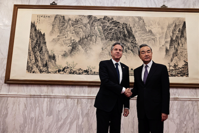 Antony Blinken meeting with China's Foreign Minister Wang Yi