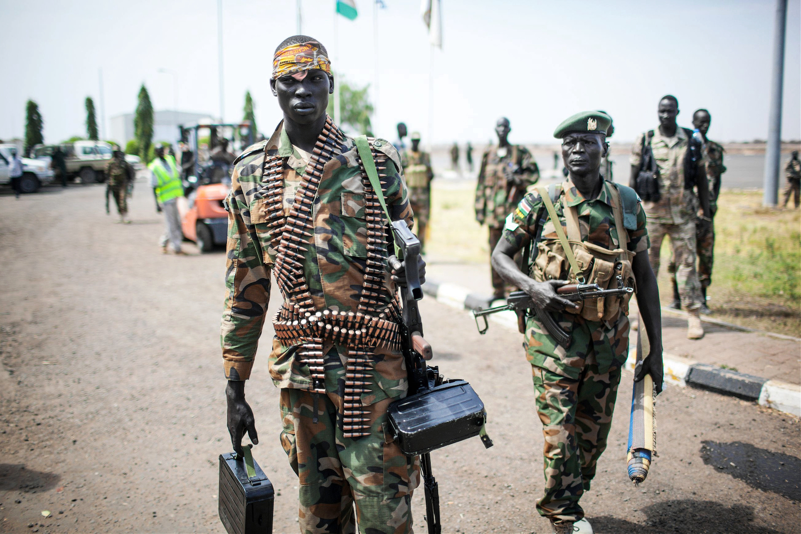 South Sudanese soldiers in Paloch, South Sudan
