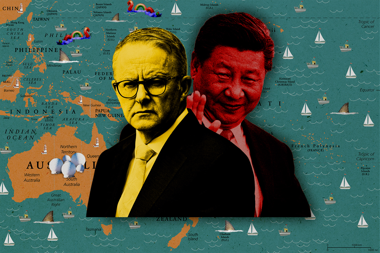 Anthony Albanese and Xi Jinping
