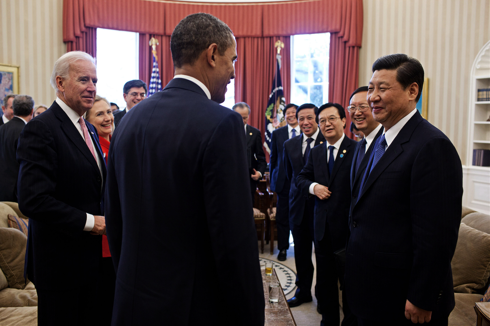 Former President Barack Obama and Chinese President Xi Jinping at the White House