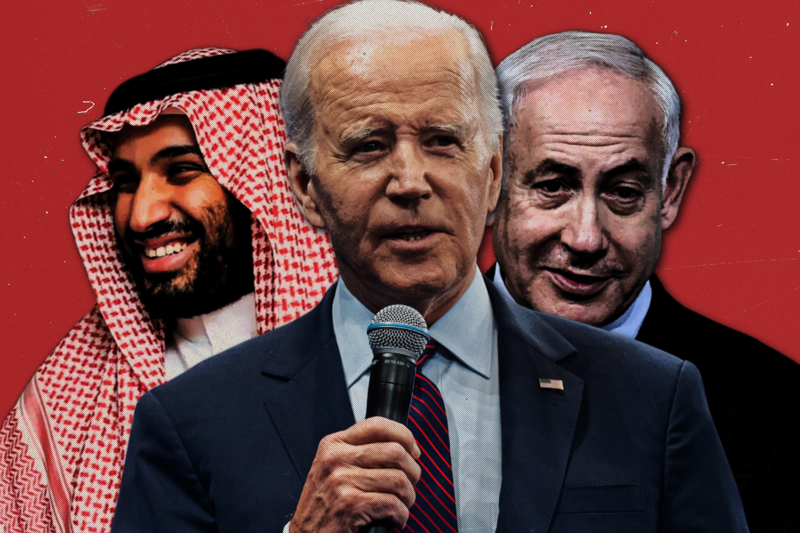 Joe Biden, MbS and Benjamin Netanyahu
