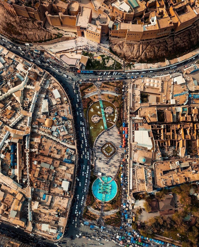 Aerial view of Erbil, capital of Iraqi Kurdistan