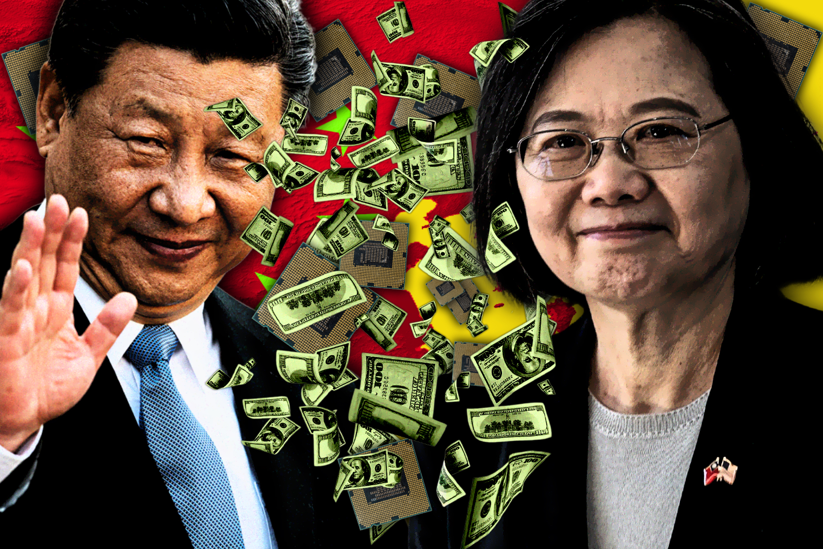Tsai Ing-wen and Xi Jinping