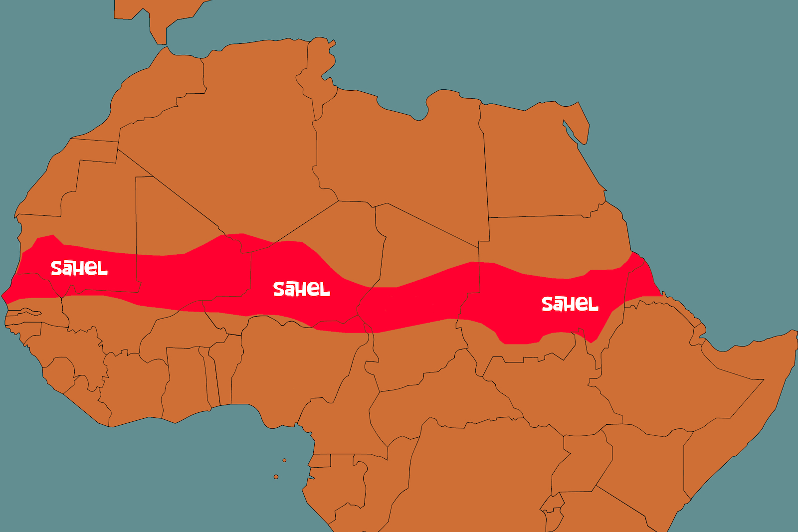 Africa Sahel map