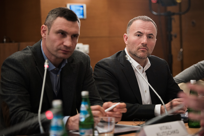 Vitali Klitschko with Pavel Fuks