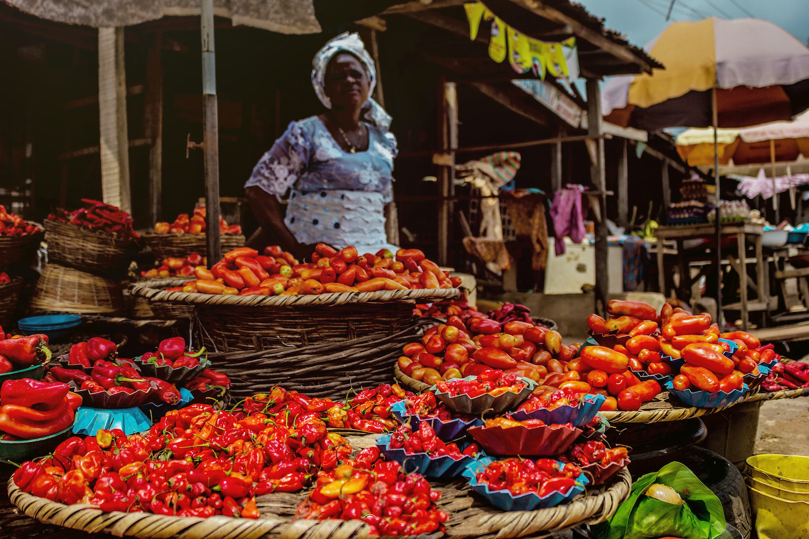 Produce stall in Abeokuta, Nigeria