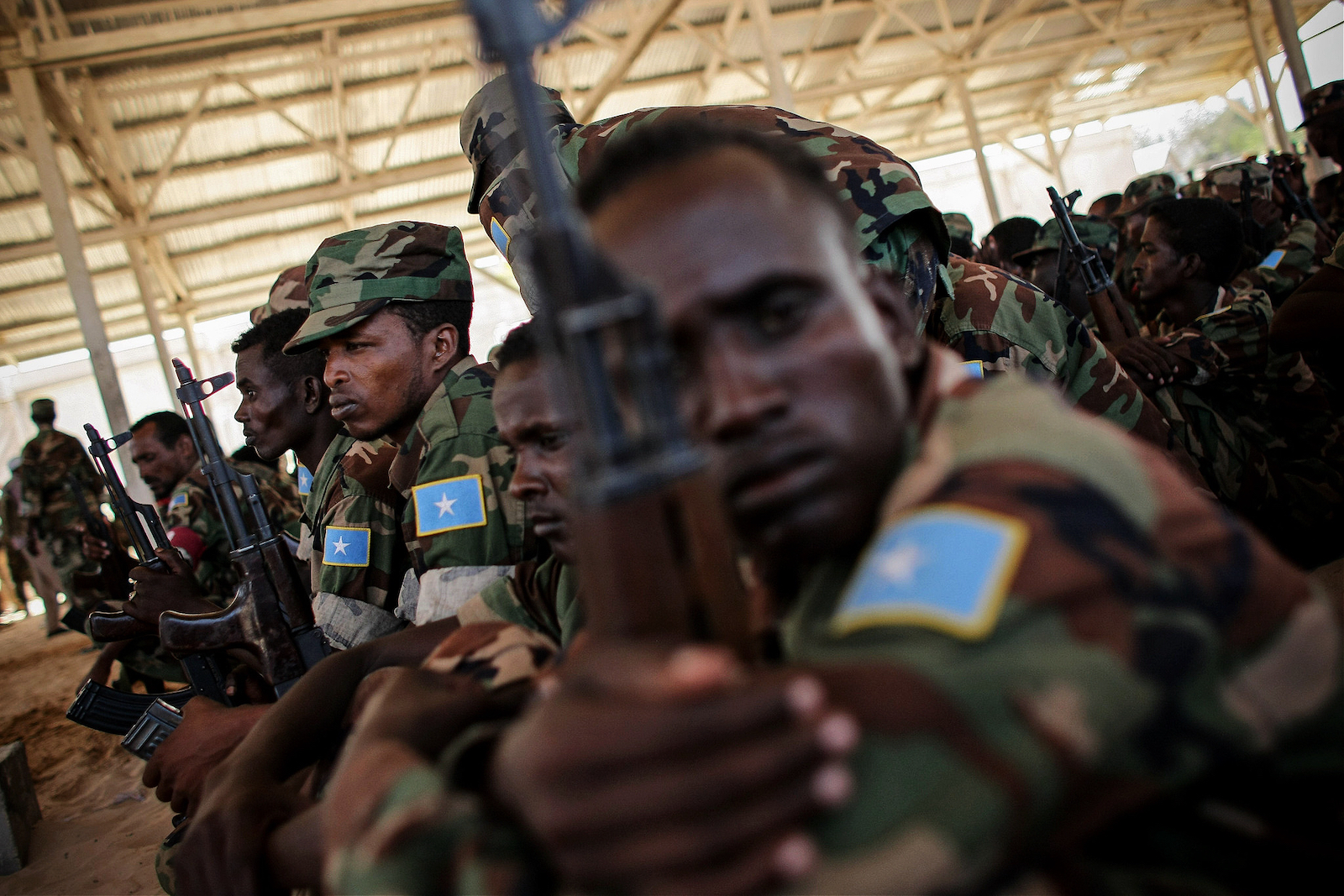 Newly trained Somali soldiers in 2012