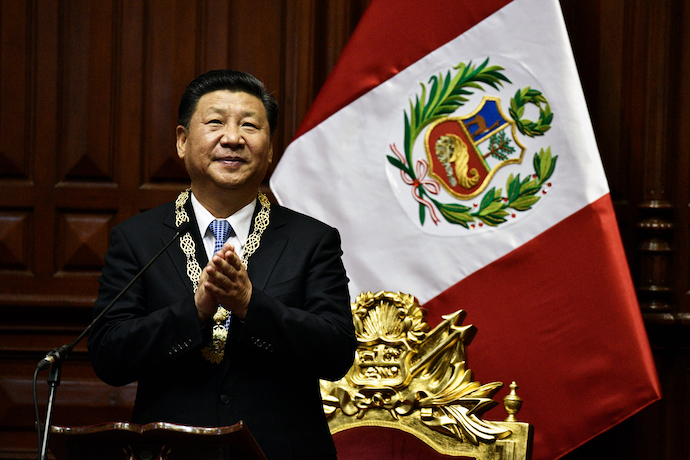 Chinese President Xi Jinping receiving the 'Order of the Sun of Peru' in 2016