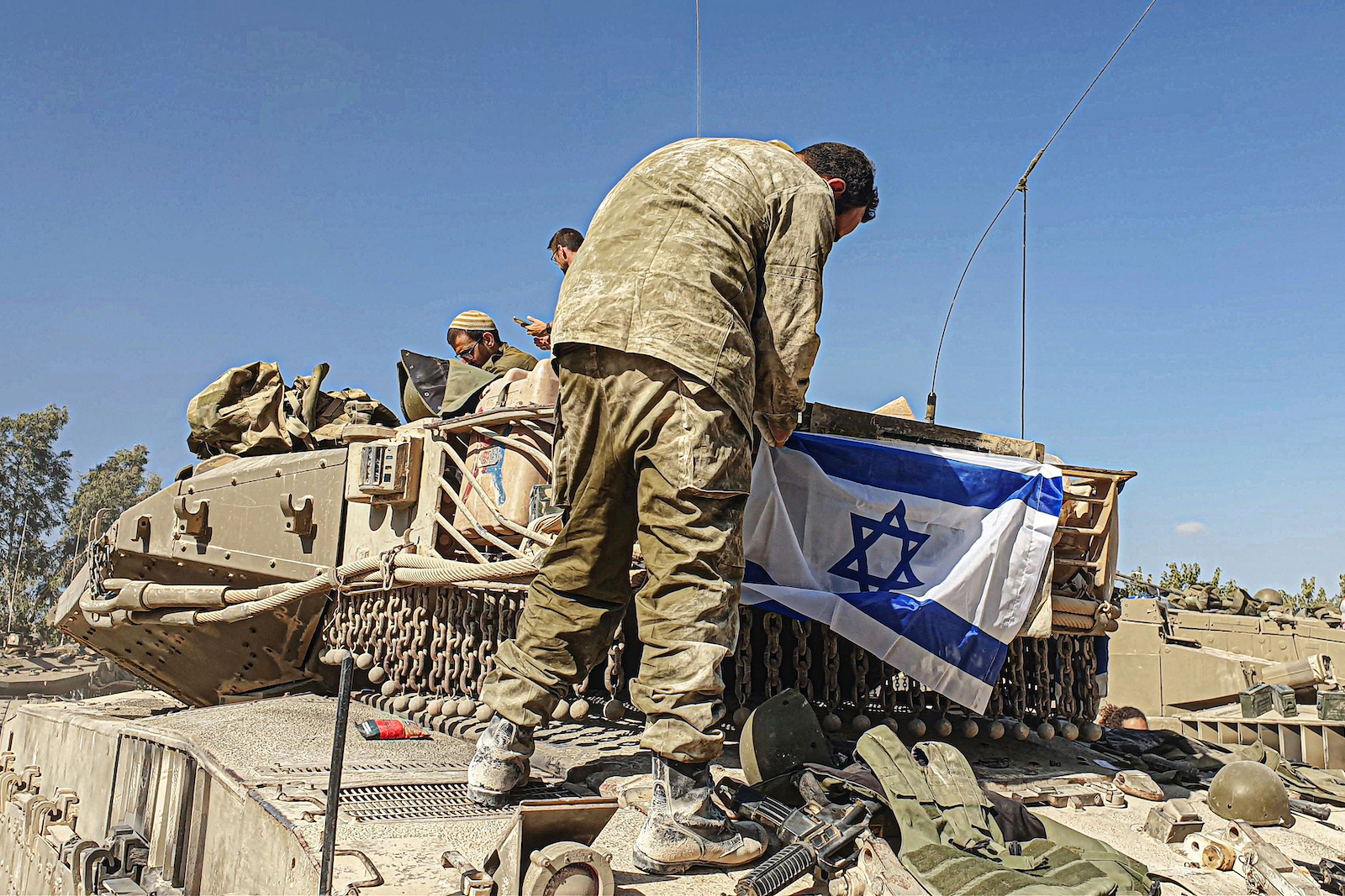 Israeli troops in the Gaza Strip