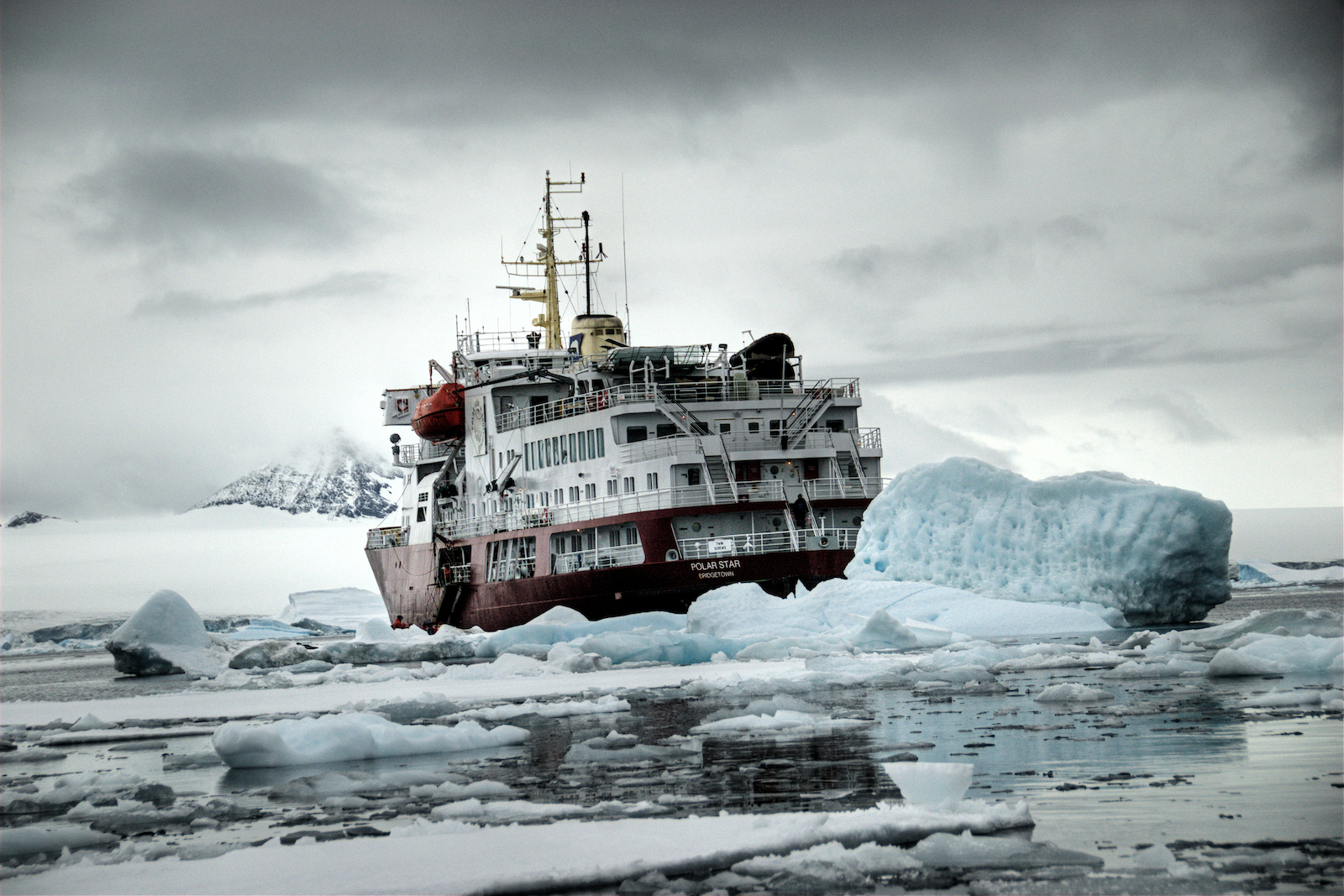 Icebreaker in the Antarctic Peninsula