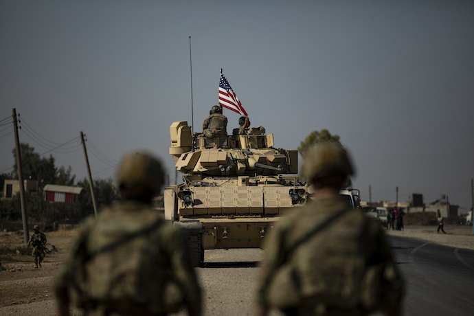 U.S. soldiers patrolling Syria