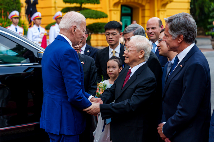 President Biden with Vietnam's Nguyễn Phú Trọng